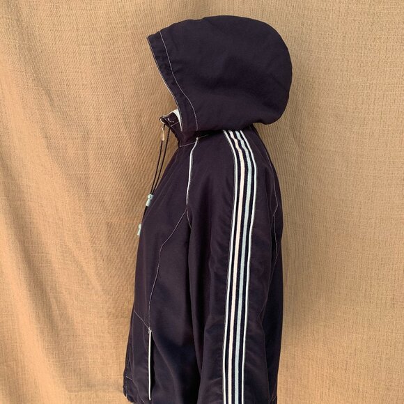 FUDA Oversized Windbreaker Breathable Striped Hoodie - Picture 10 of 14